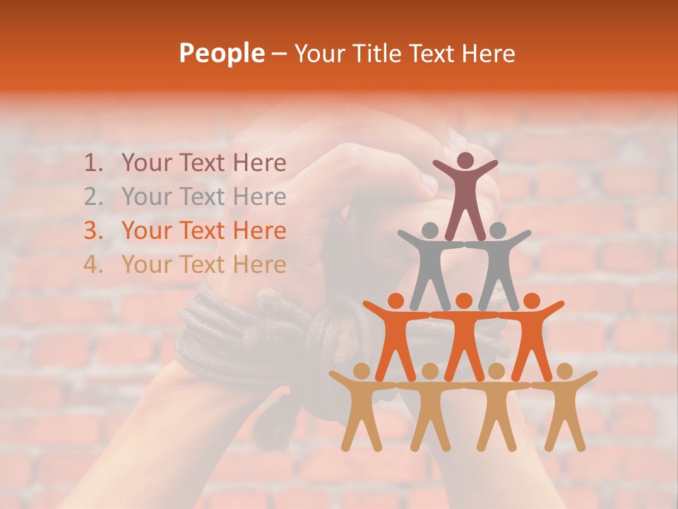 Depression Man Slave PowerPoint Template