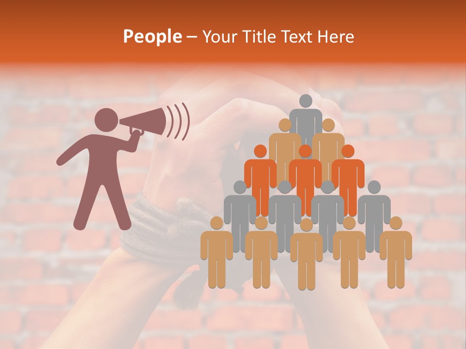 Depression Man Slave PowerPoint Template