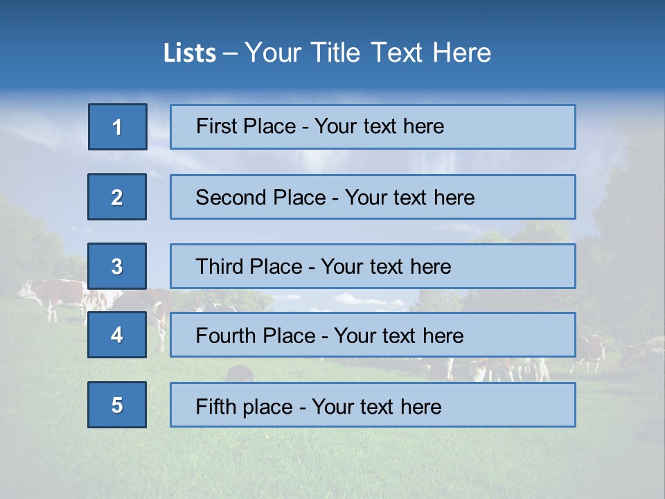 Cattle Discussion Four PowerPoint Template