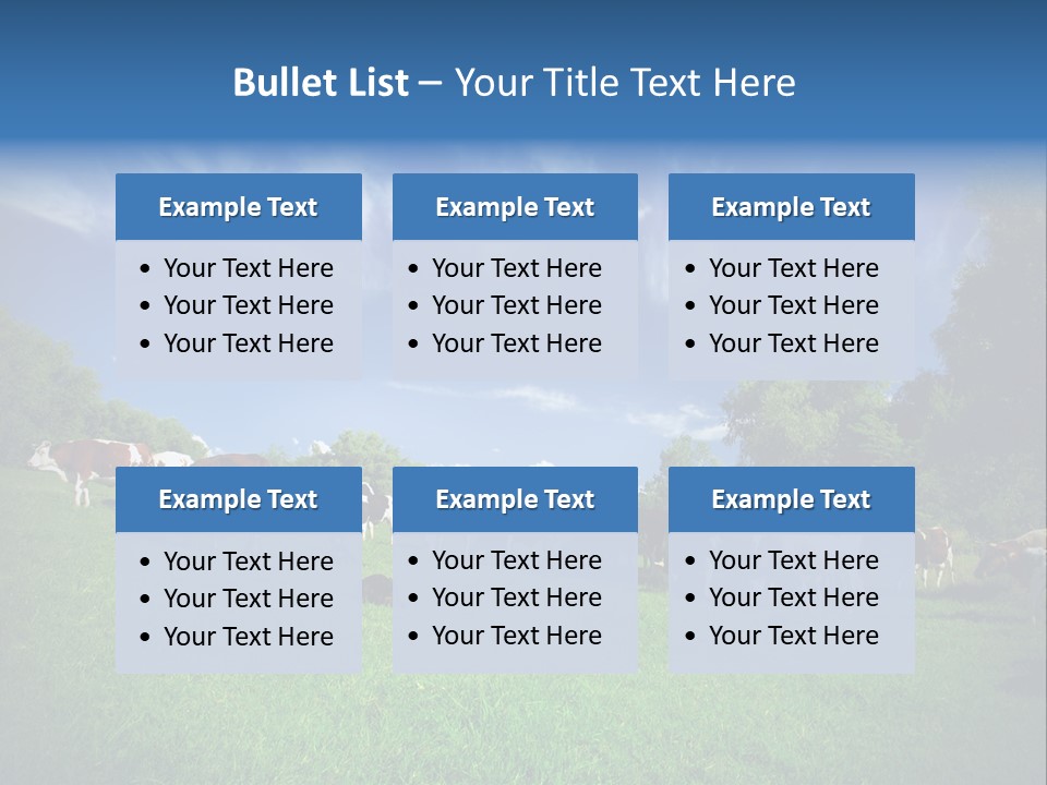 Cattle Discussion Four PowerPoint Template