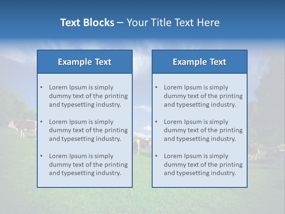 Cattle Discussion Four PowerPoint Template