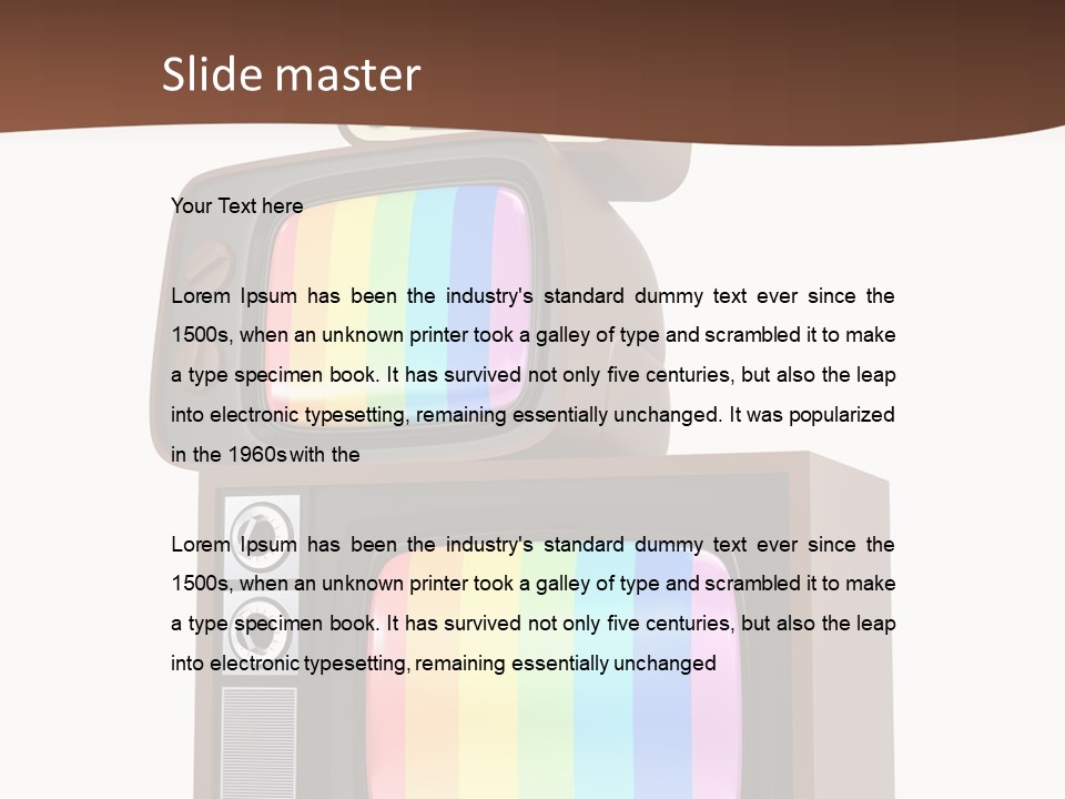 Domestic Button Vintage PowerPoint Template