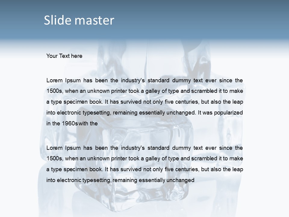 Nobody Transparent Ice PowerPoint Template