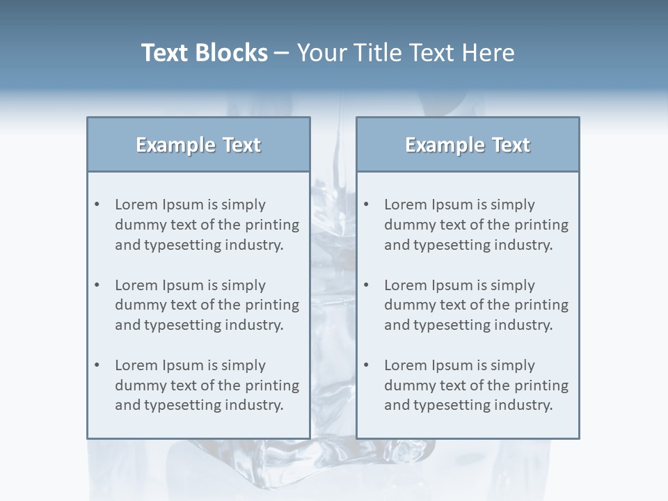 Nobody Transparent Ice PowerPoint Template