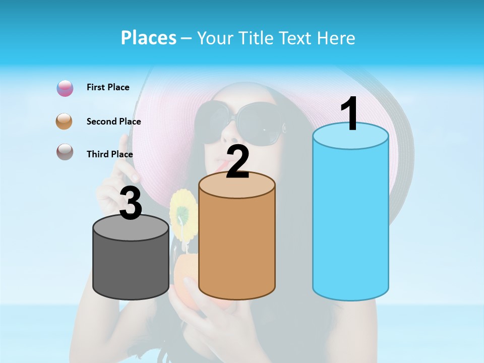 Sea Young Sunbath PowerPoint Template