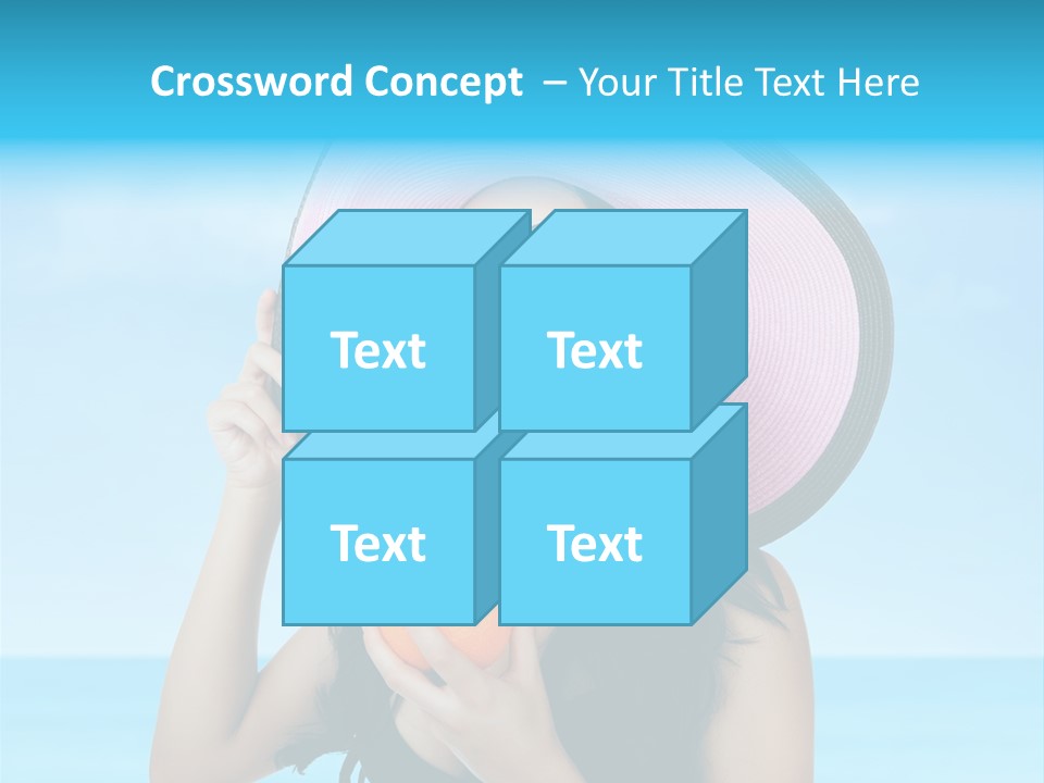 Sea Young Sunbath PowerPoint Template