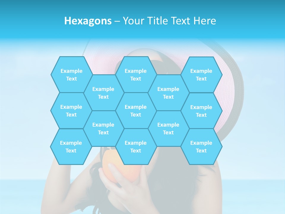 Sea Young Sunbath PowerPoint Template