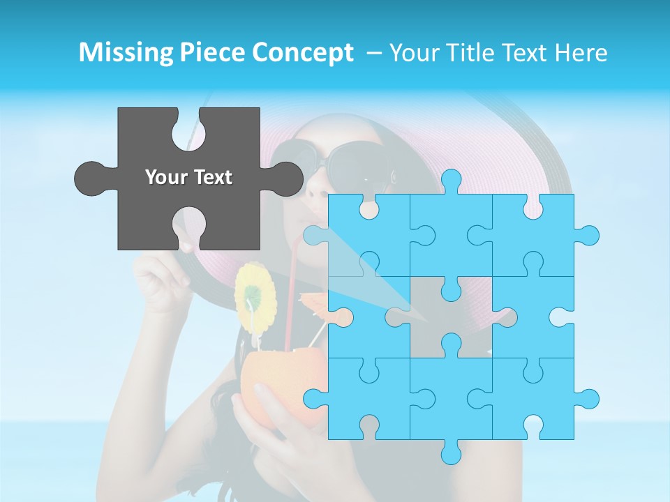 Sea Young Sunbath PowerPoint Template