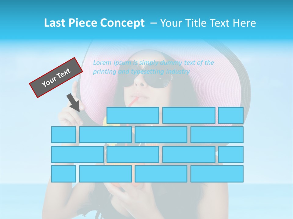 Sea Young Sunbath PowerPoint Template