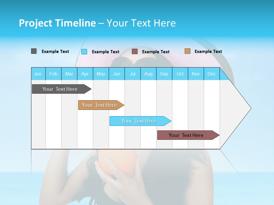 Sea Young Sunbath PowerPoint Template
