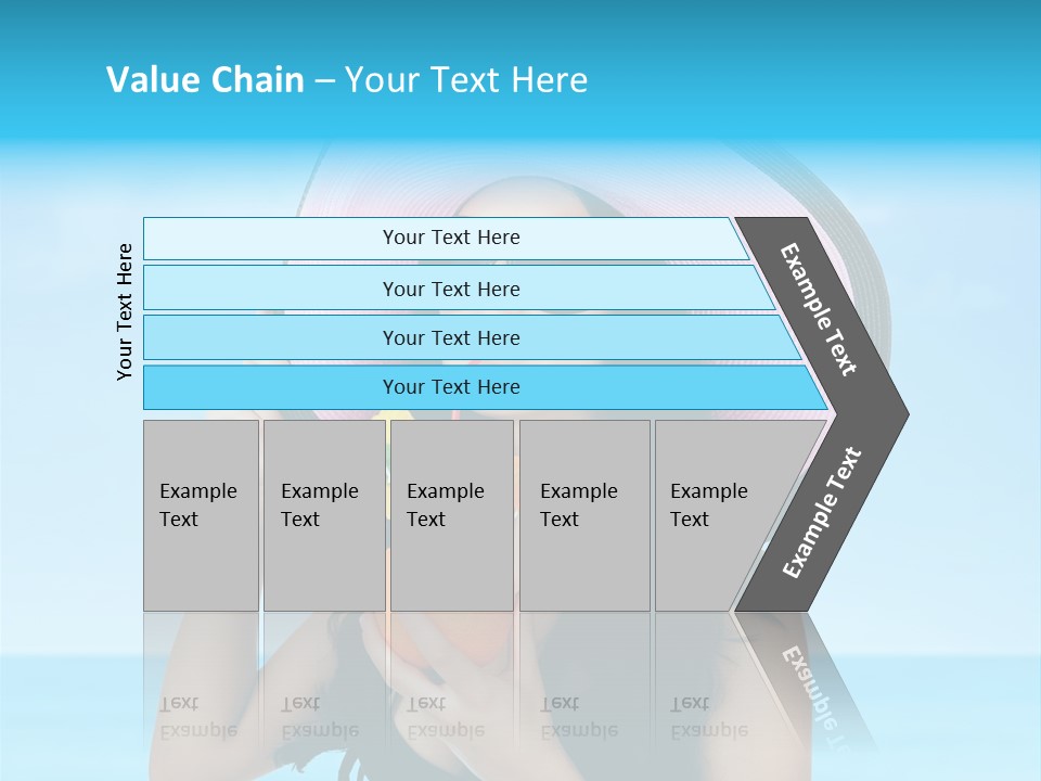 Sea Young Sunbath PowerPoint Template
