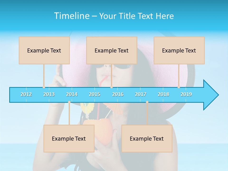 Sea Young Sunbath PowerPoint Template
