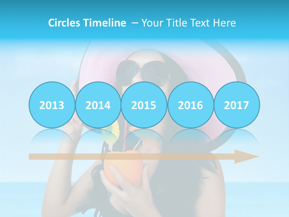 Sea Young Sunbath PowerPoint Template