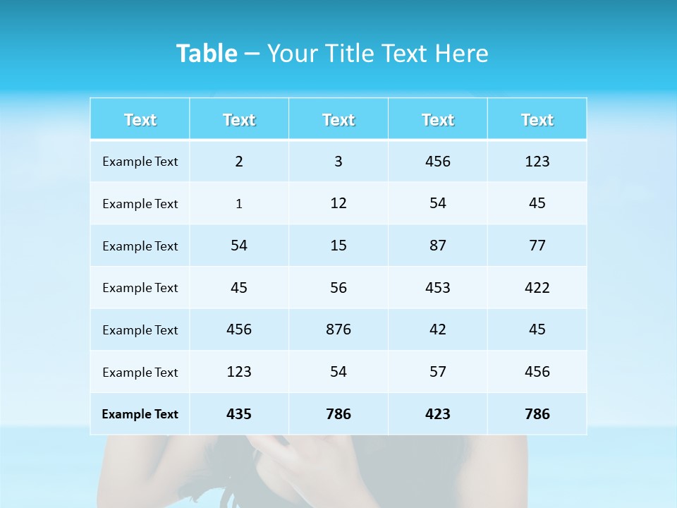 Sea Young Sunbath PowerPoint Template