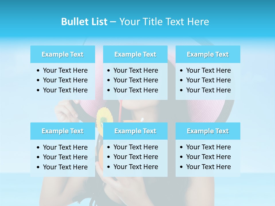 Sea Young Sunbath PowerPoint Template