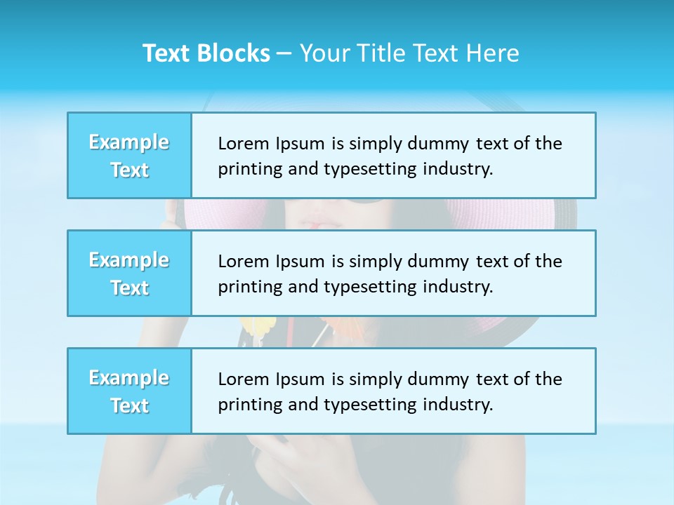 Sea Young Sunbath PowerPoint Template