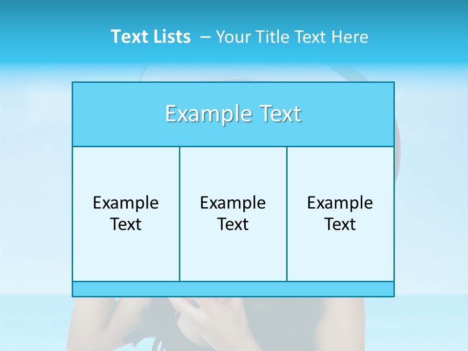 Sea Young Sunbath PowerPoint Template