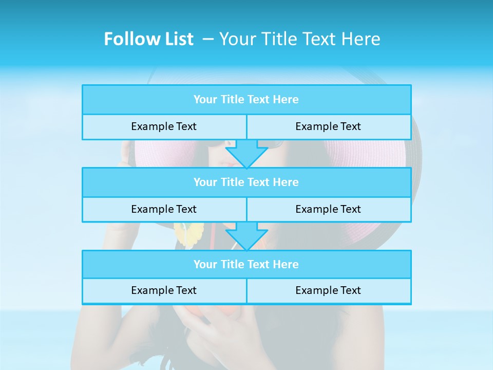 Sea Young Sunbath PowerPoint Template