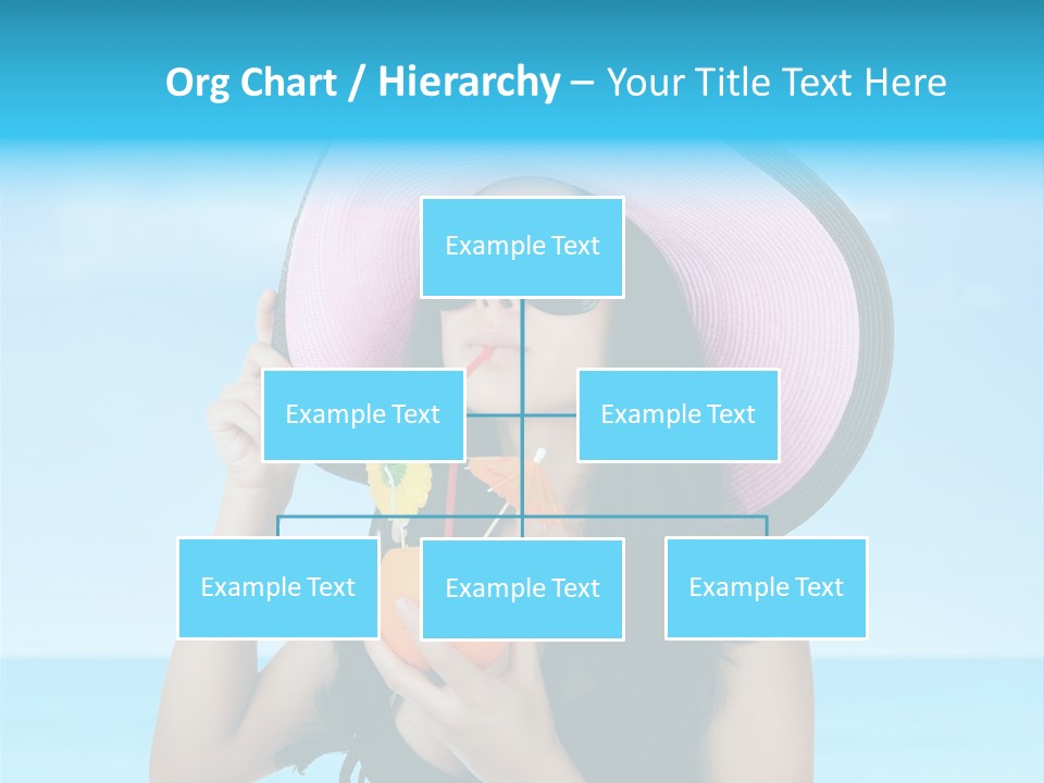 Sea Young Sunbath PowerPoint Template