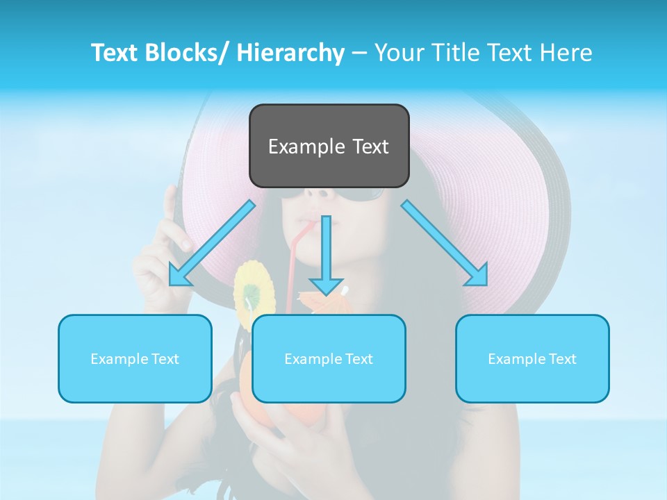 Sea Young Sunbath PowerPoint Template