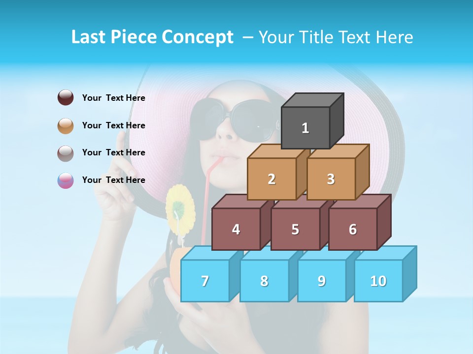 Sea Young Sunbath PowerPoint Template