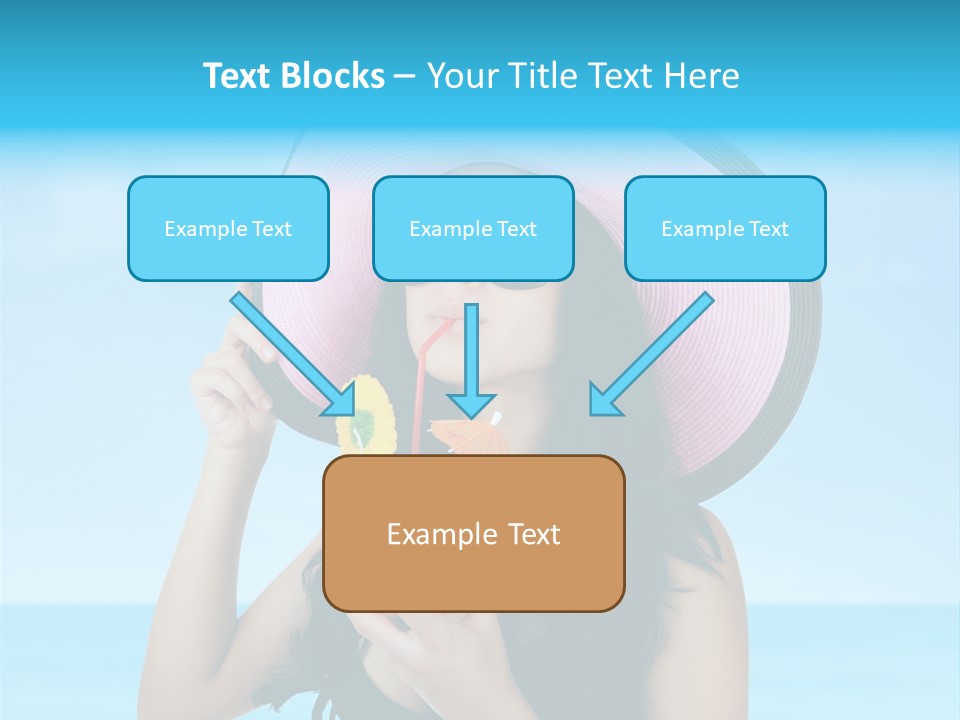 Sea Young Sunbath PowerPoint Template