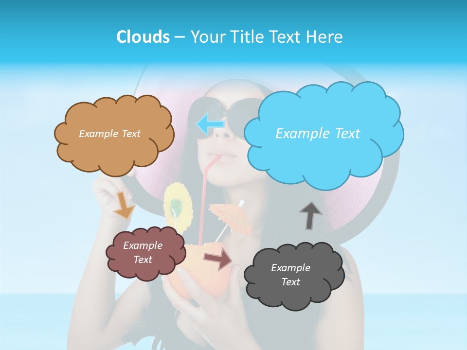 Sea Young Sunbath PowerPoint Template