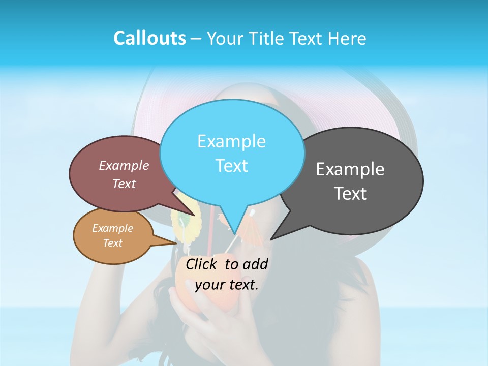 Sea Young Sunbath PowerPoint Template