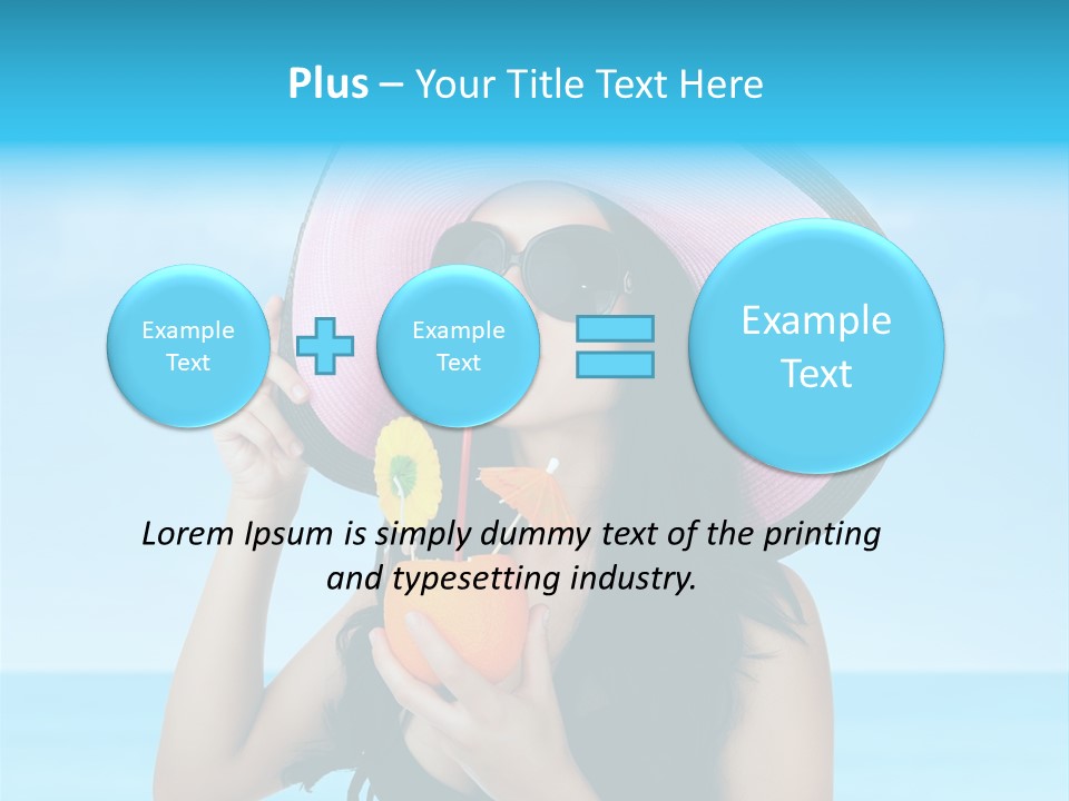 Sea Young Sunbath PowerPoint Template