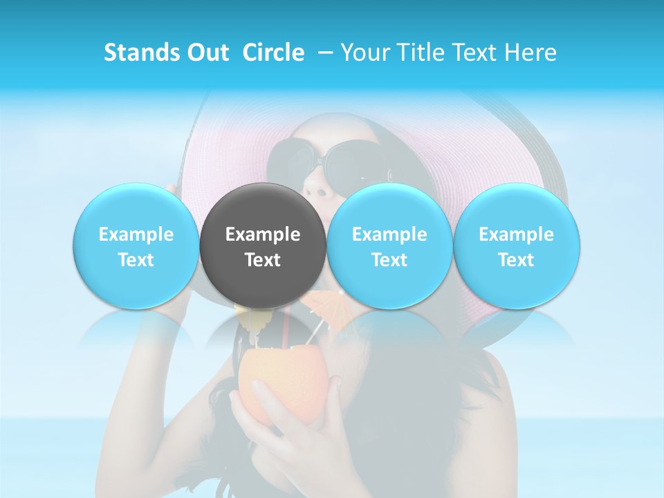 Sea Young Sunbath PowerPoint Template