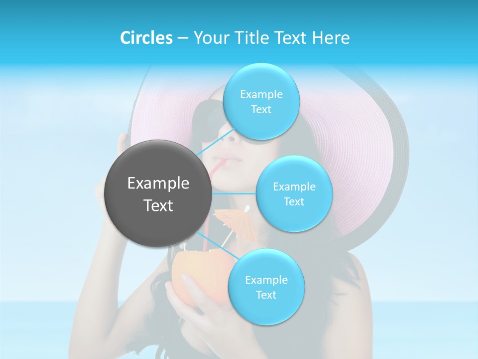 Sea Young Sunbath PowerPoint Template