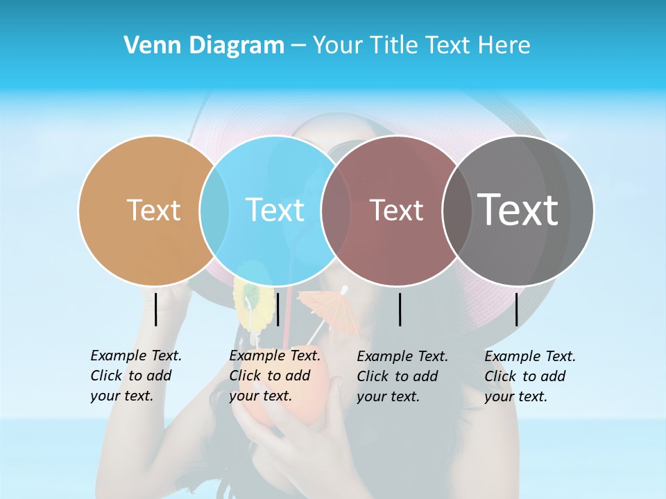 Sea Young Sunbath PowerPoint Template