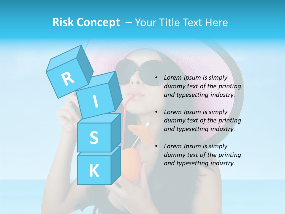 Sea Young Sunbath PowerPoint Template