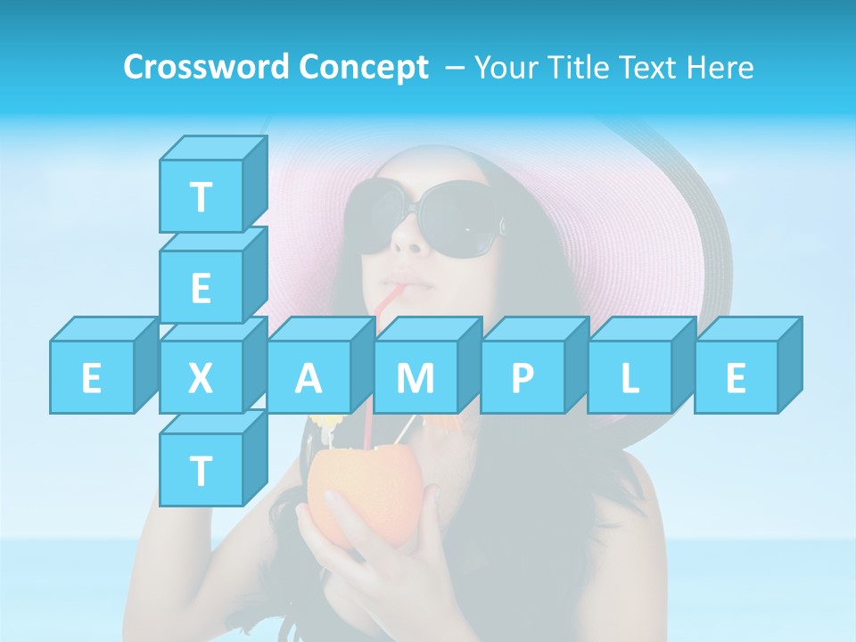 Sea Young Sunbath PowerPoint Template