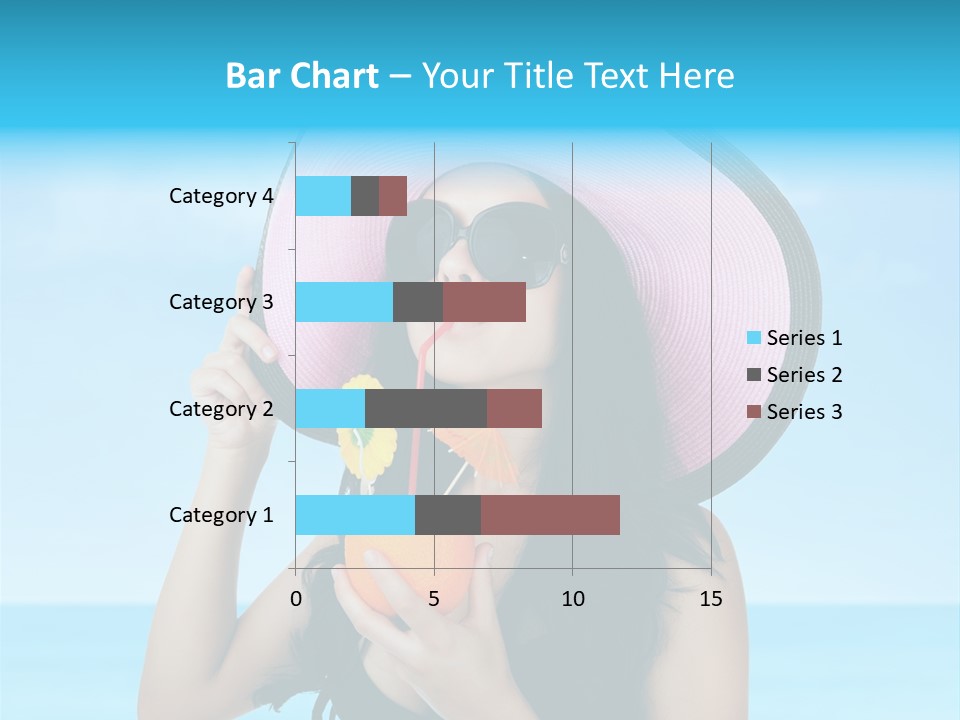 Sea Young Sunbath PowerPoint Template