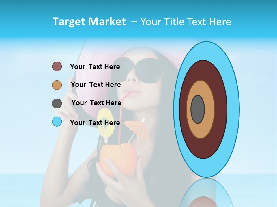 Sea Young Sunbath PowerPoint Template