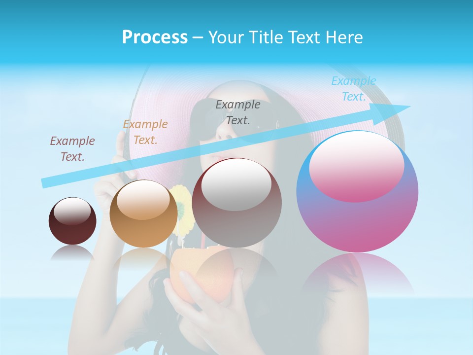 Sea Young Sunbath PowerPoint Template