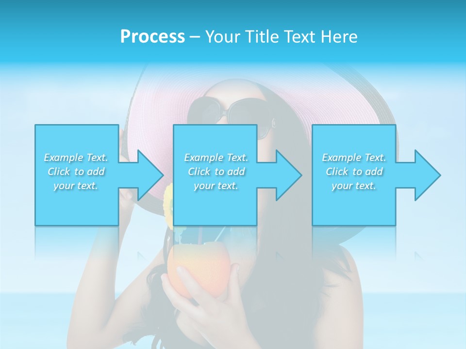 Sea Young Sunbath PowerPoint Template