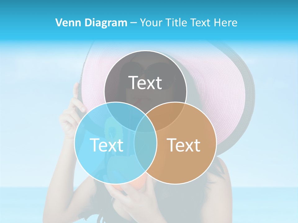 Sea Young Sunbath PowerPoint Template