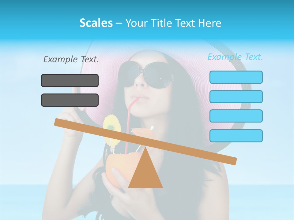 Sea Young Sunbath PowerPoint Template