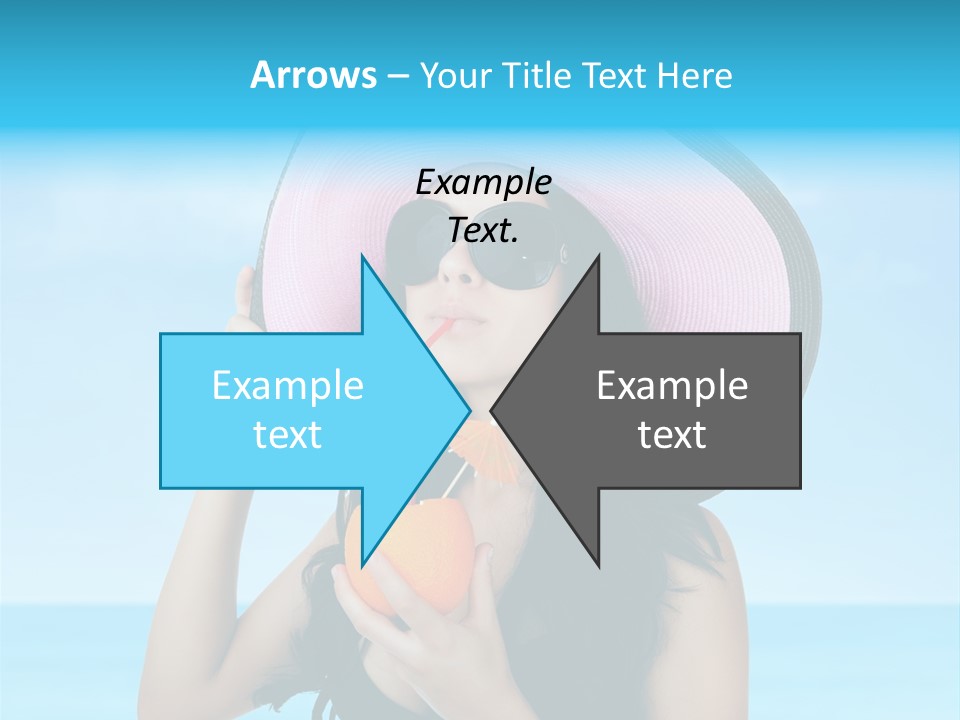 Sea Young Sunbath PowerPoint Template