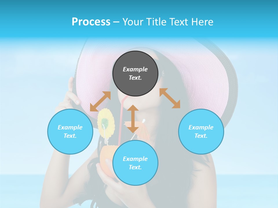 Sea Young Sunbath PowerPoint Template