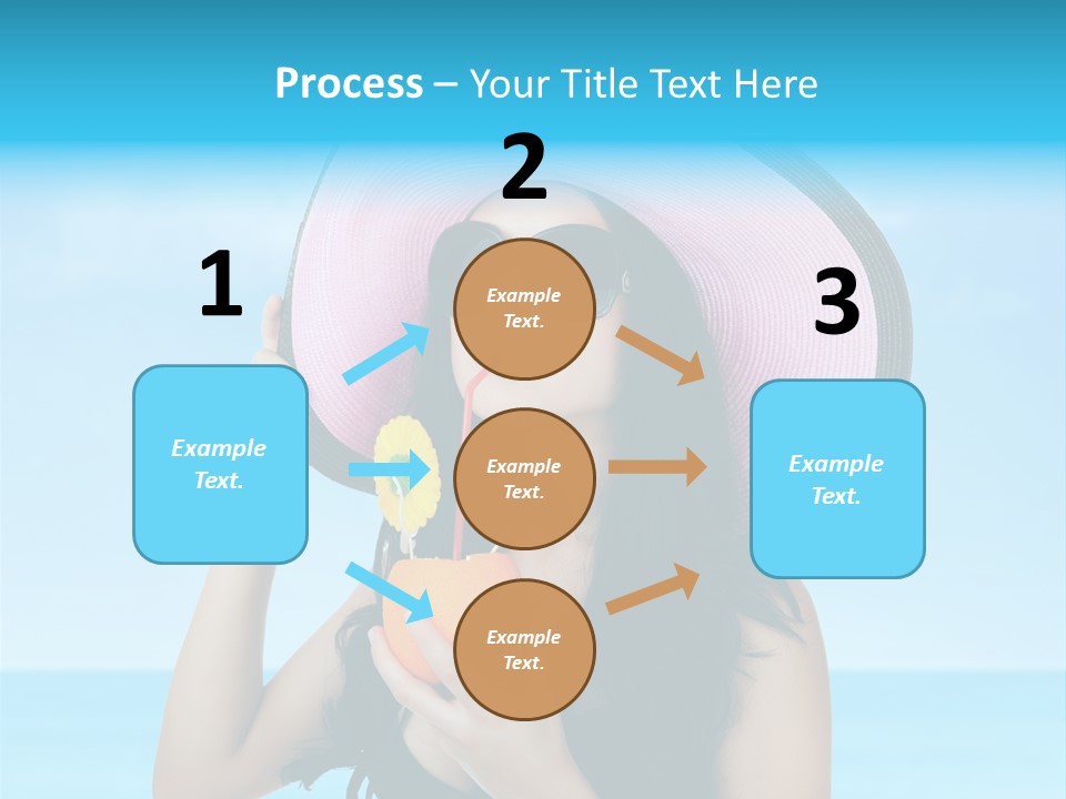 Sea Young Sunbath PowerPoint Template