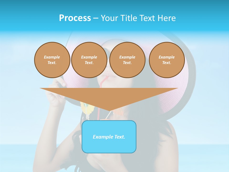 Sea Young Sunbath PowerPoint Template