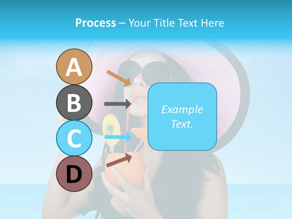 Sea Young Sunbath PowerPoint Template