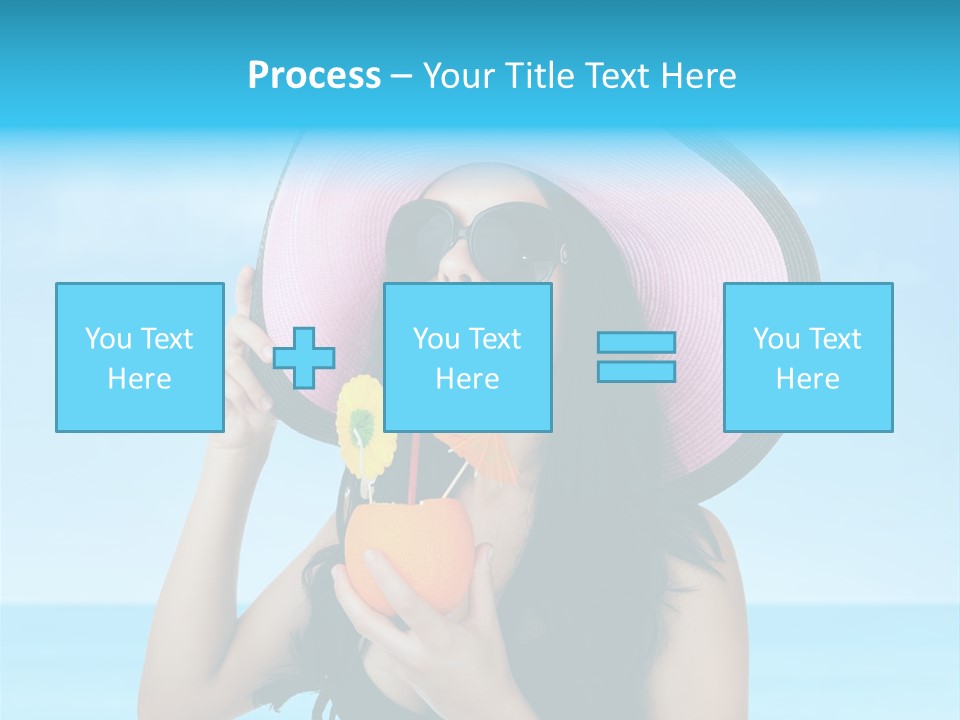 Sea Young Sunbath PowerPoint Template