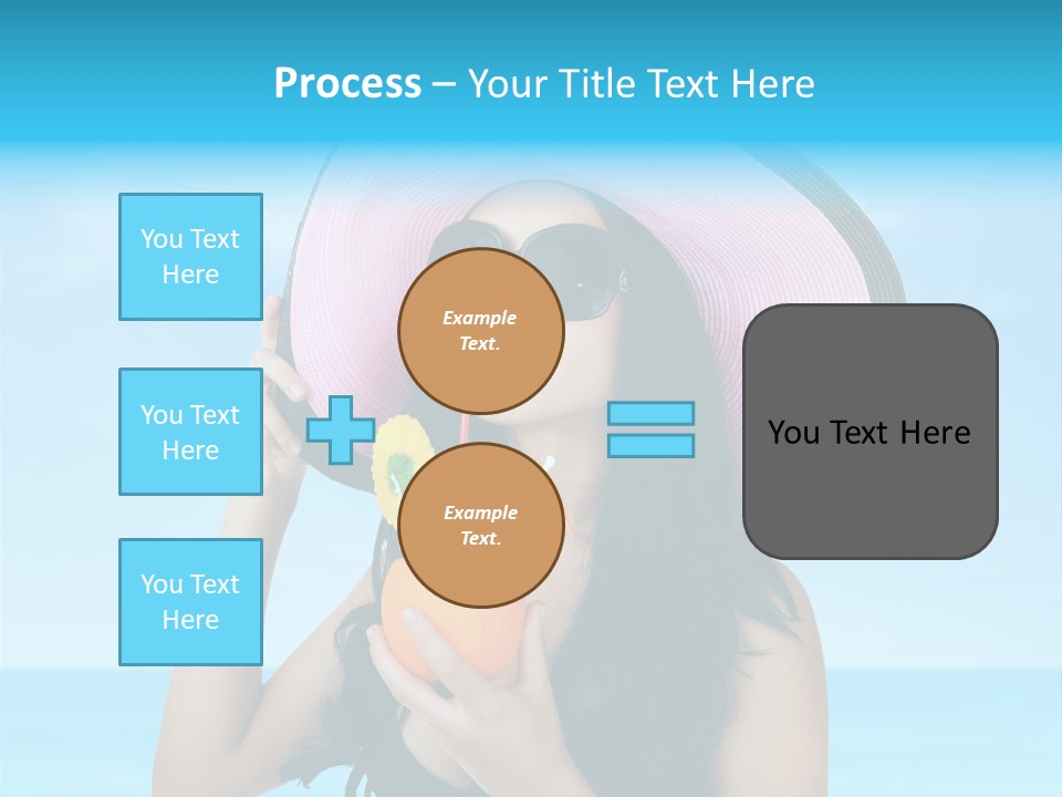Sea Young Sunbath PowerPoint Template