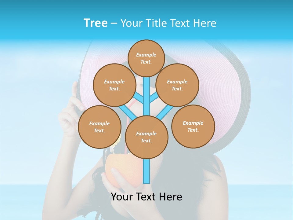 Sea Young Sunbath PowerPoint Template