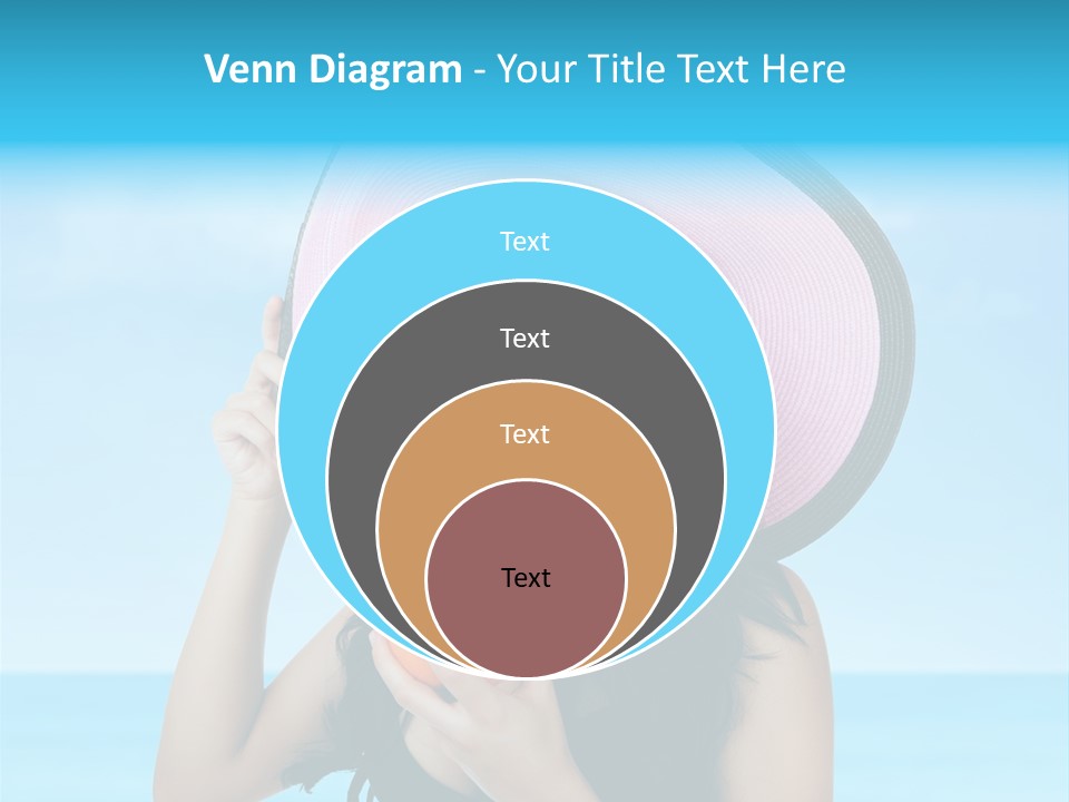 Sea Young Sunbath PowerPoint Template