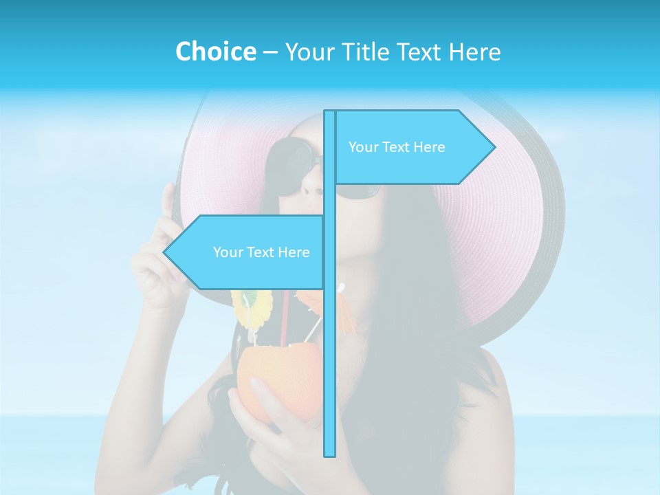 Sea Young Sunbath PowerPoint Template